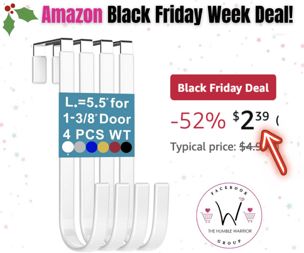 4-pack of Over The Door Hooks!